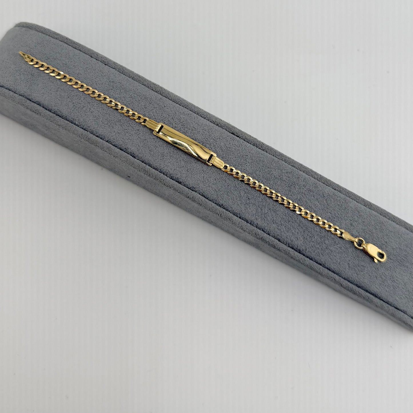 14k Gold Solid Cuban 3mm ID Bracelet