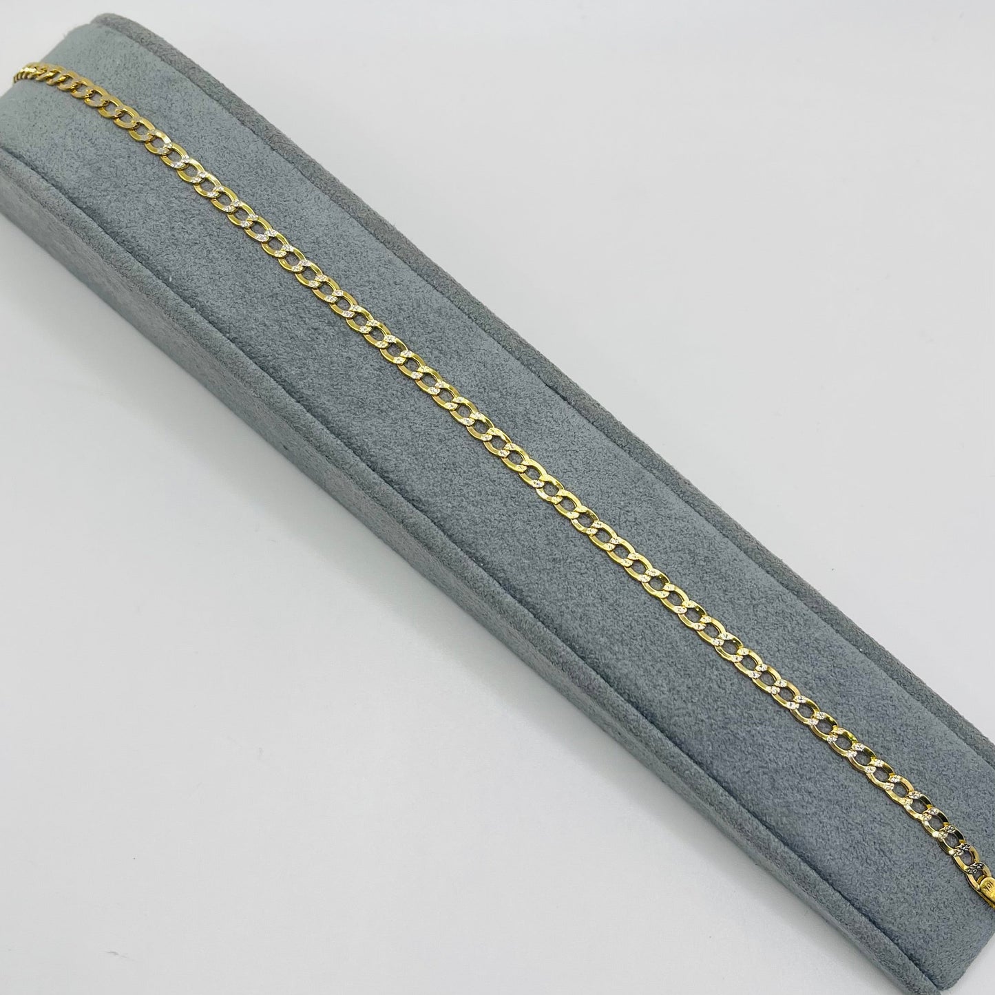 10K Gold DC Cuban Anklet | Width: 3mm