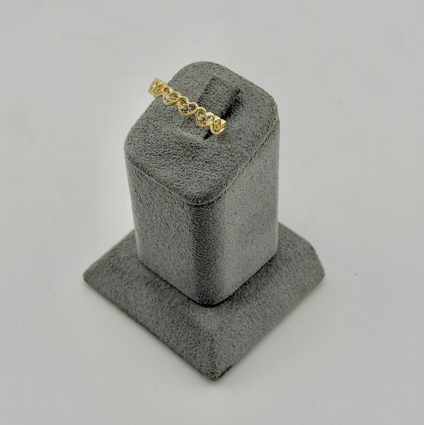 10k Gold Heart cz Band Ring