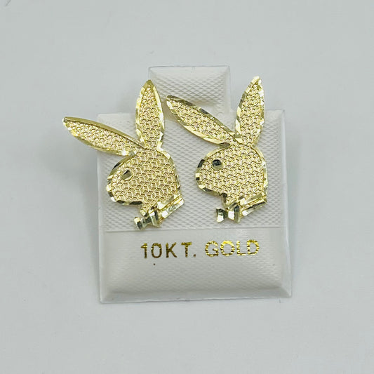10k Gold Bunny Earrings
