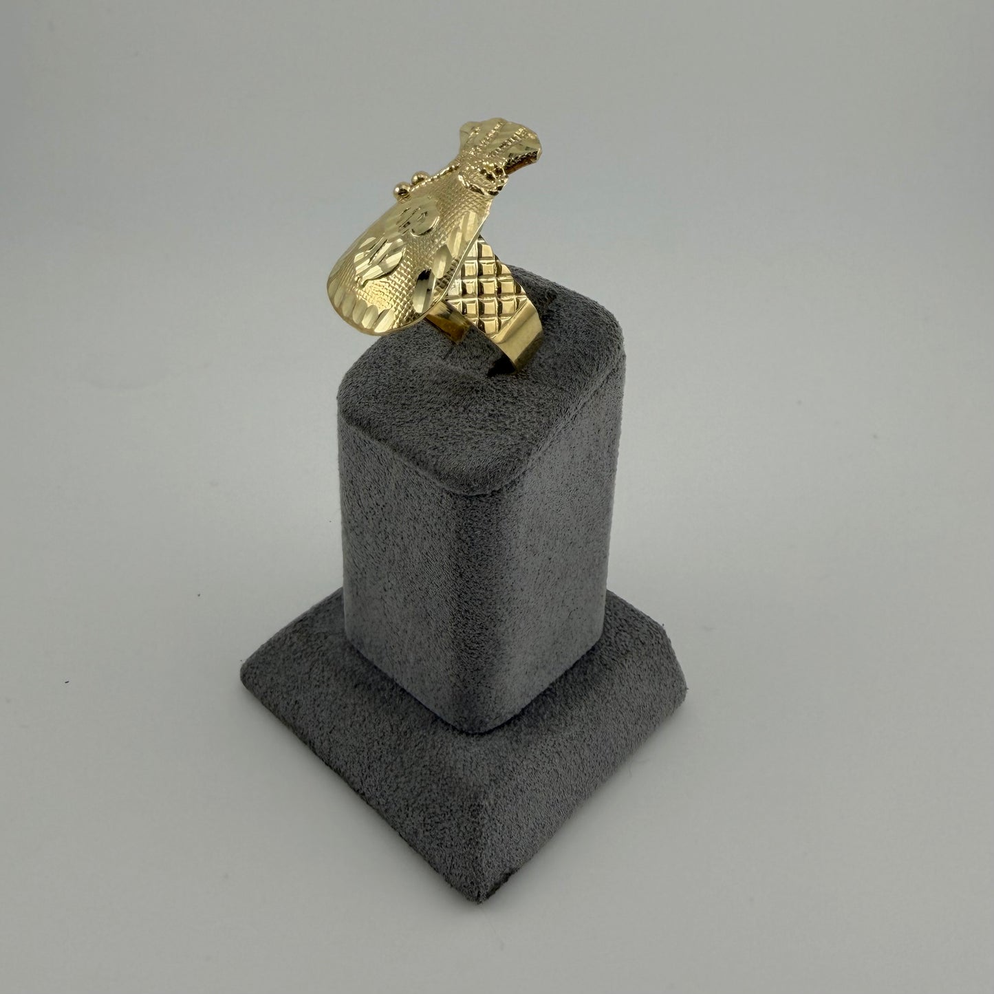 10K Gold Chunky Moneybag Ring (L)