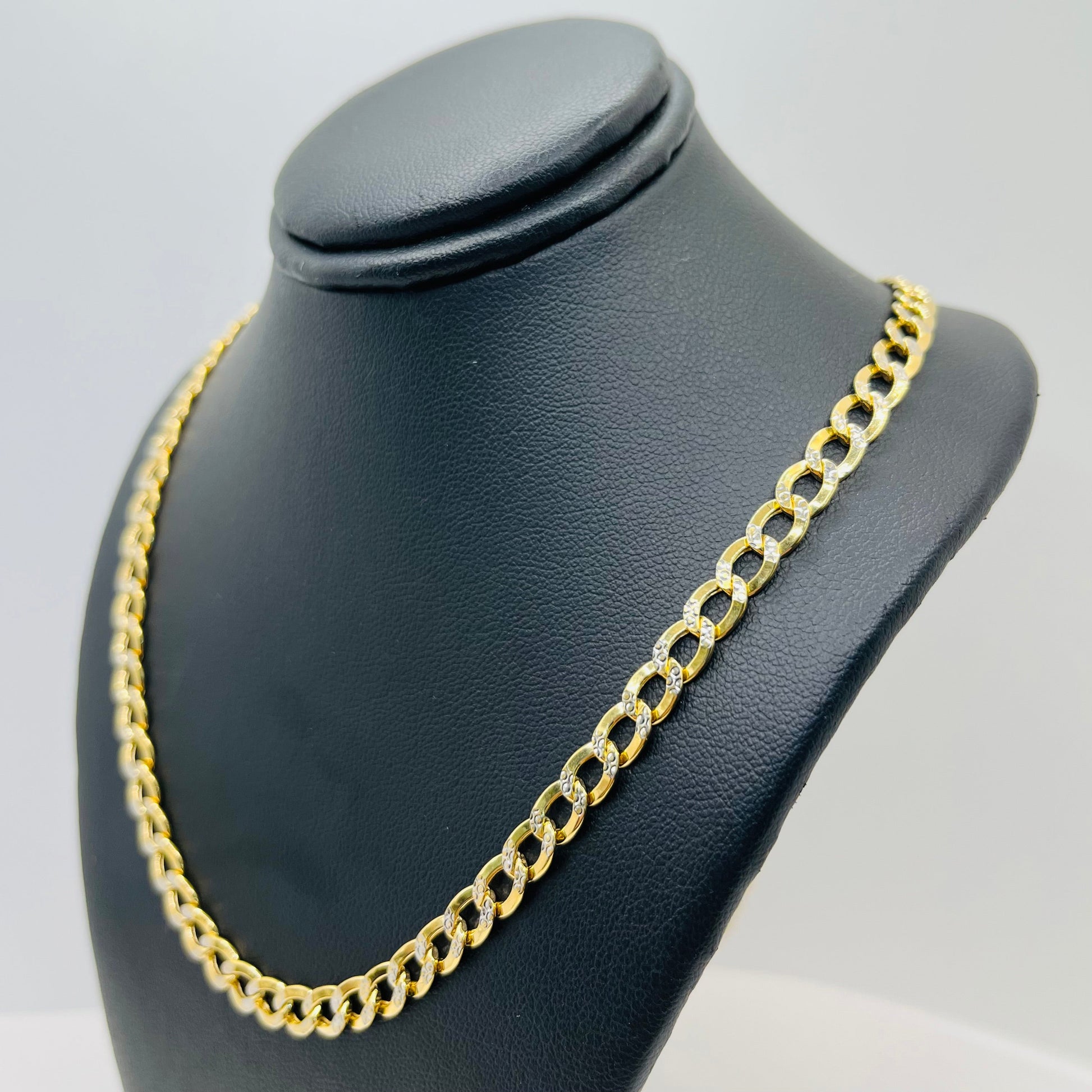 10K Gold Diamond Cut Cuban Chain | Width: 5.4mm