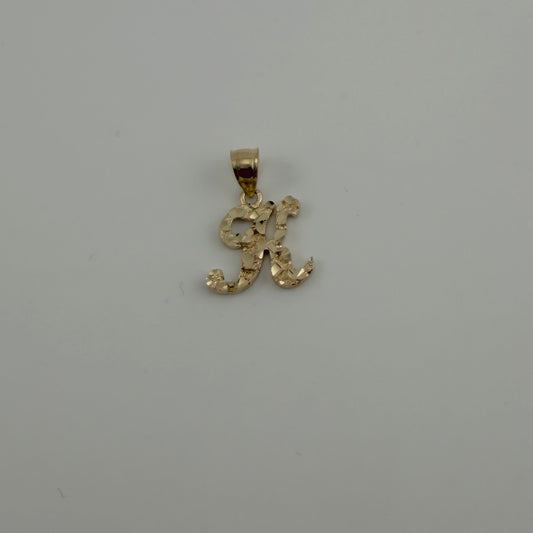 10k Gold Nugget Initial Charm (S)