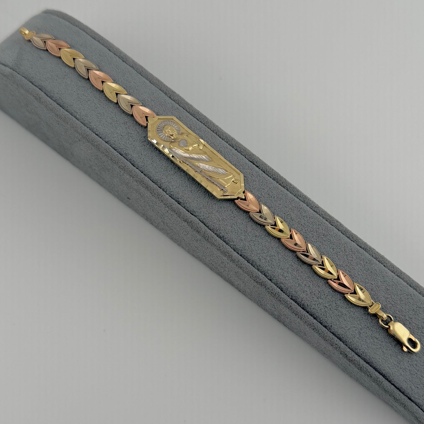 14k Gold Tri-Color San Judas Bracelet