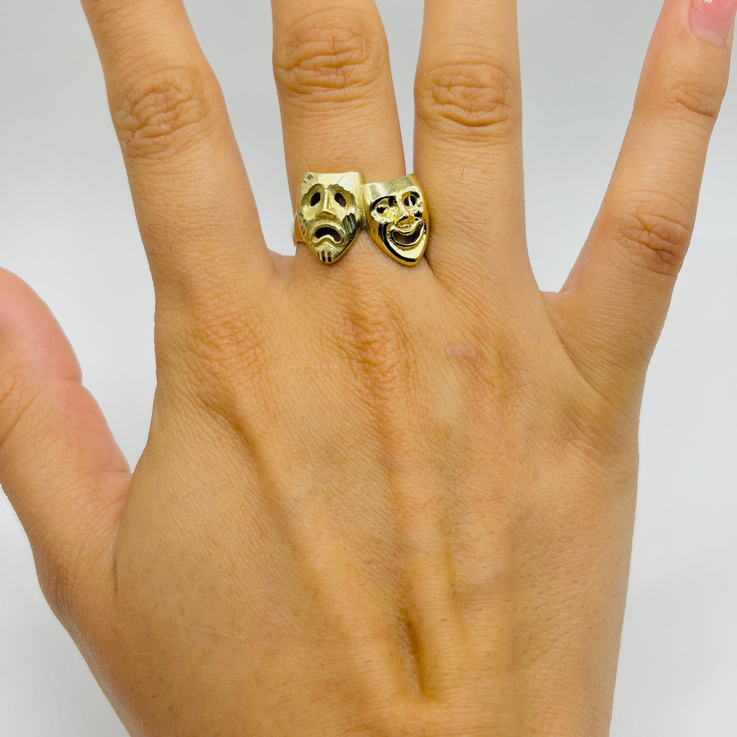10K Gold Smile Now Cry Later Ring (MED)