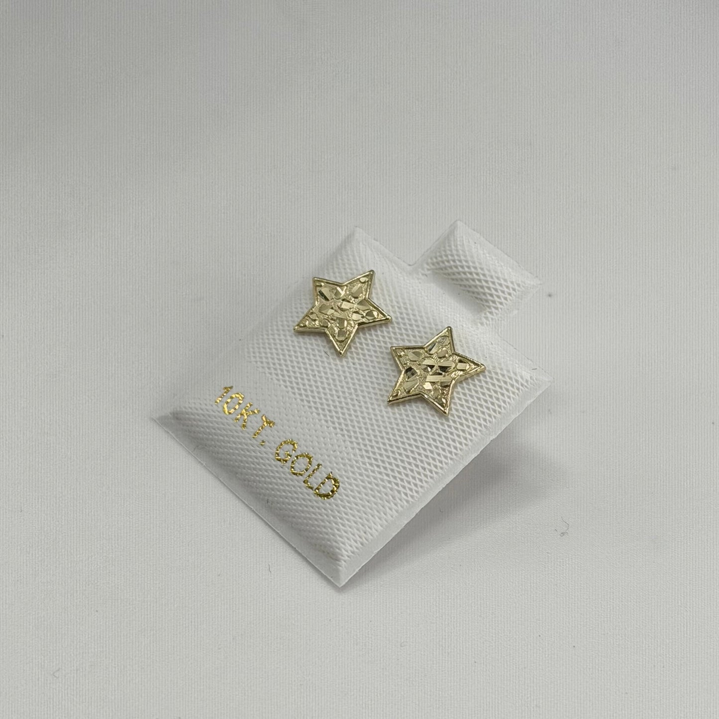 10k Gold Mini Star Nugget Earrings
