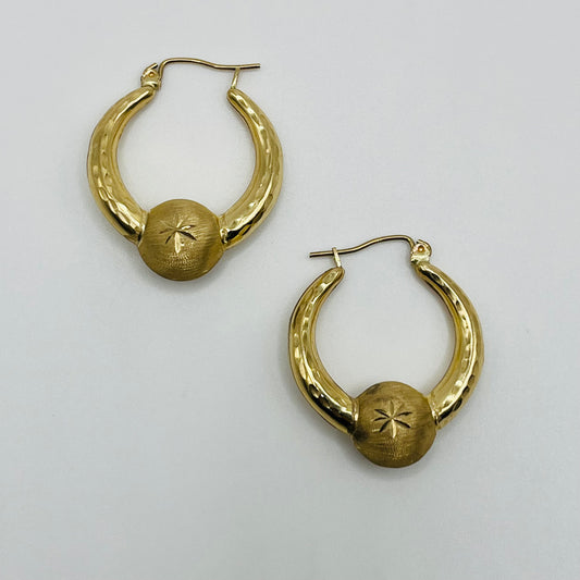 10k Gold Celestial Ball Hoops