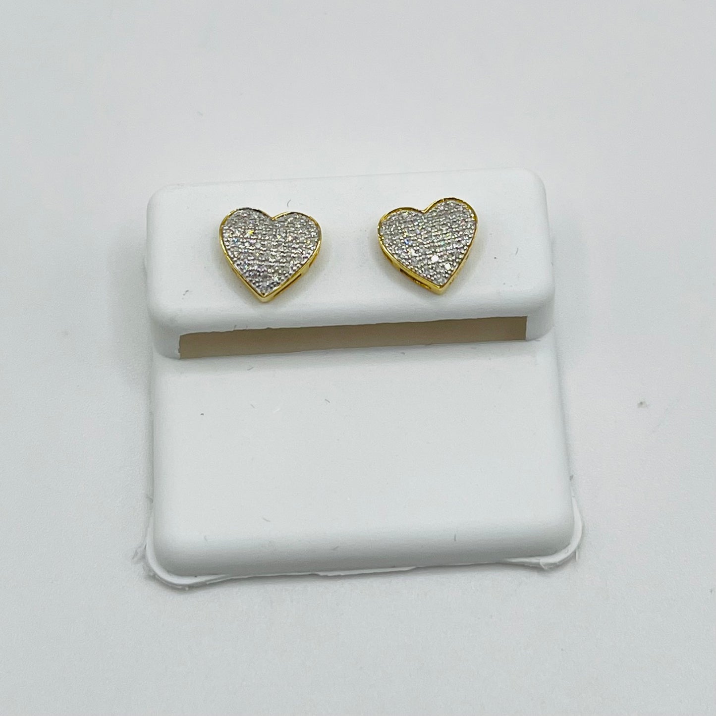10k Gold Diamond LoveBound Heart Earrings (M)