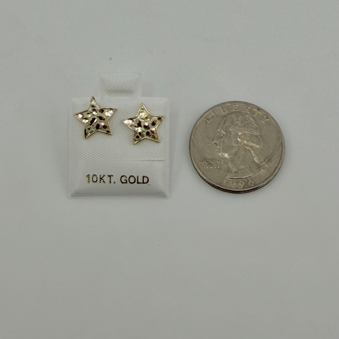 10k Gold Star Nugget Earrings