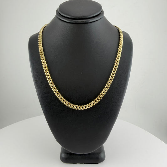 10K Gold 4.6mm hollow Miami Cuban Chain