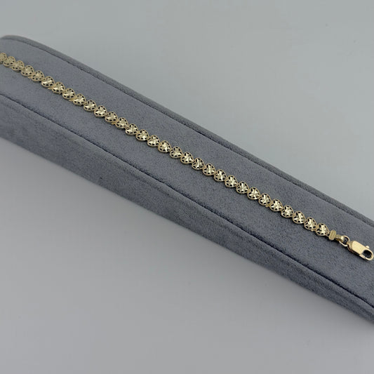 10k Gold Heartstring Bracelet (S)