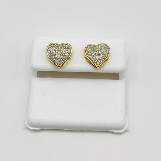 10k Gold Diamond LoveBound Heart Earrings (L)