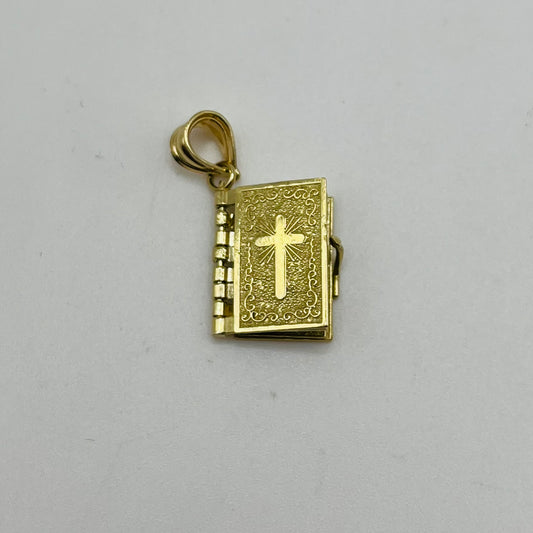 10K Gold Bible Charm