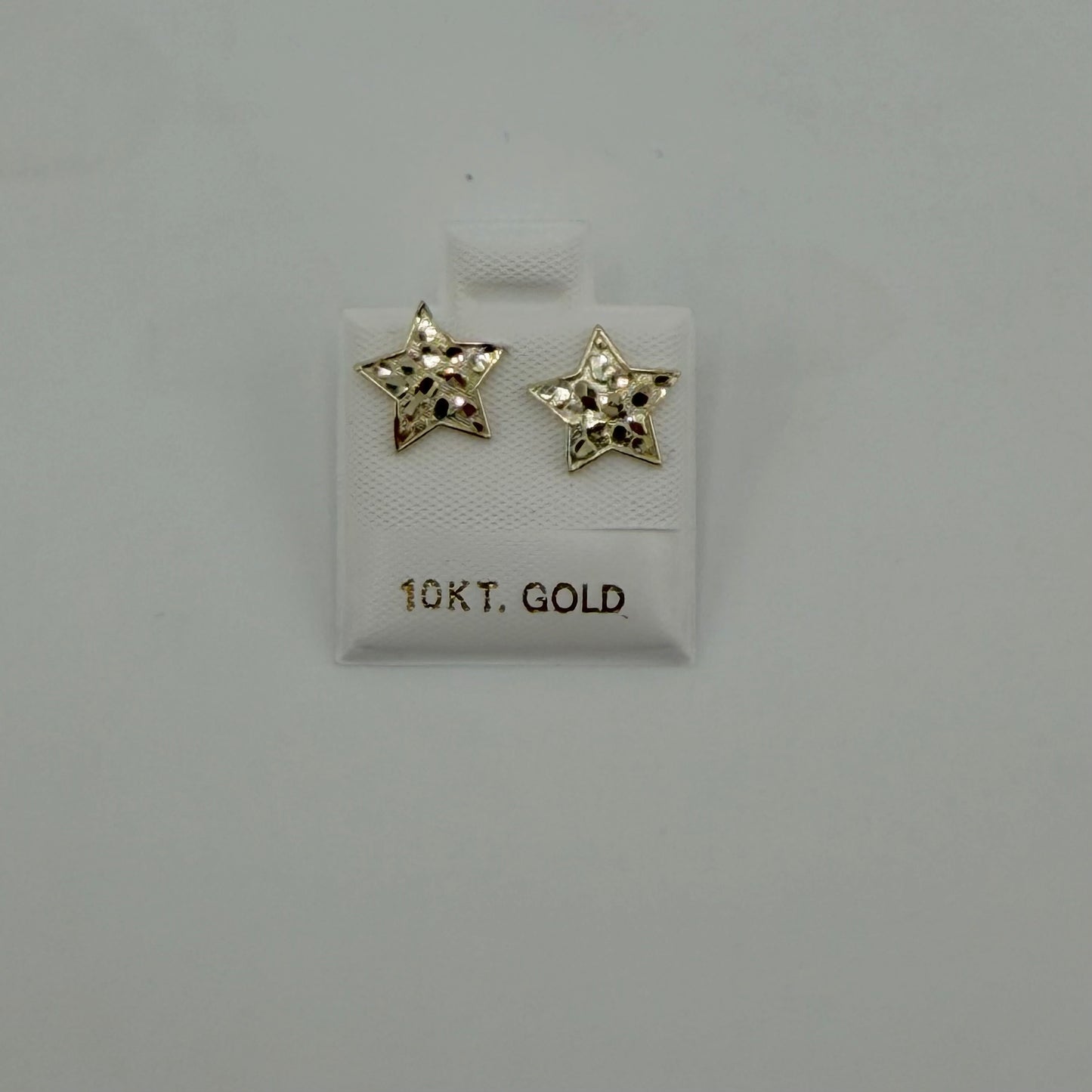 10k Gold Star Nugget Earrings