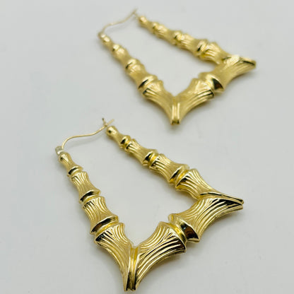 10K Gold Door Knocker Hoops | Diameter: 1.5"