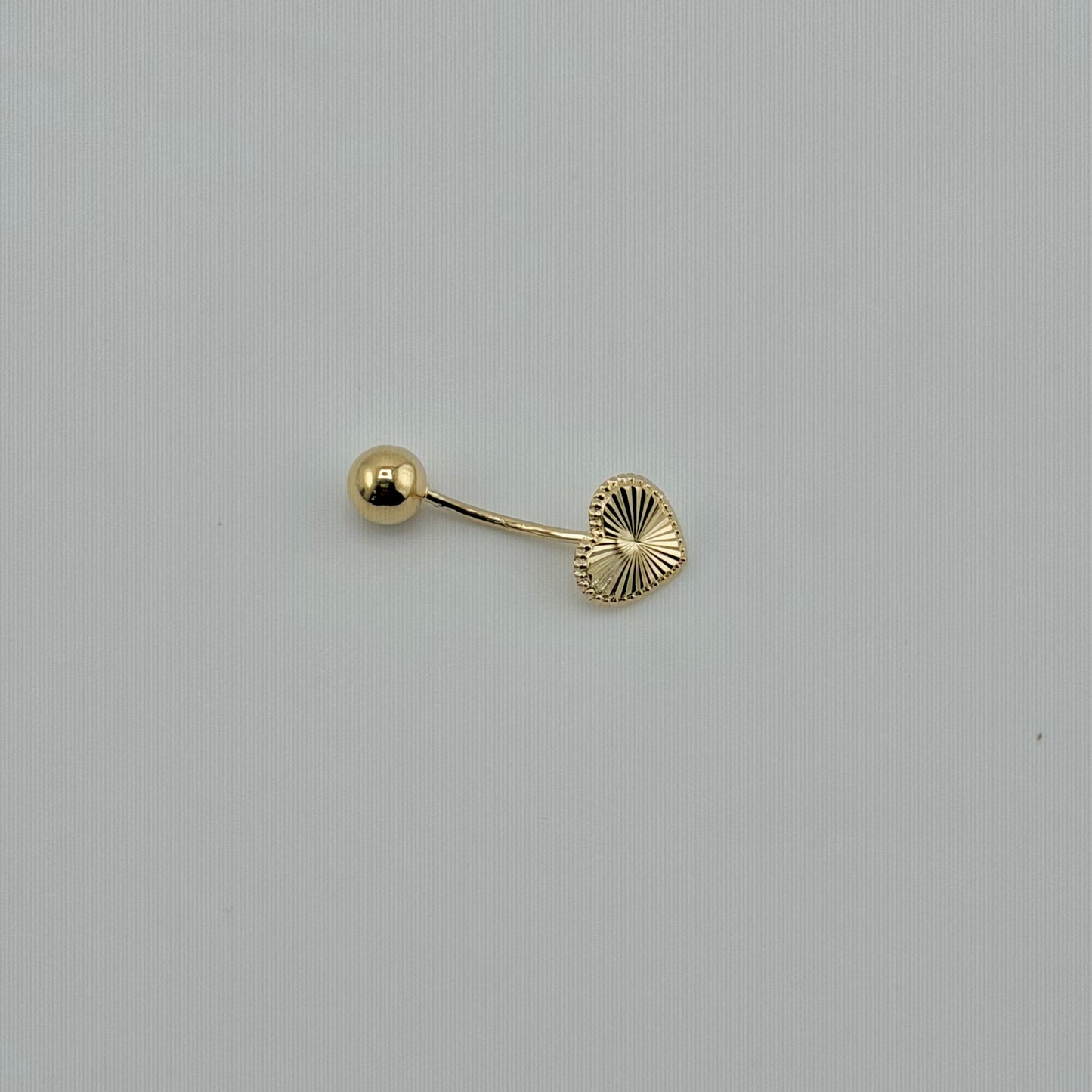 14k Gold Fancy Heart Belly Ring