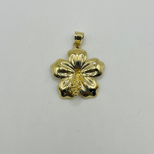 10k Gold Hibiscus Charm (Medium)