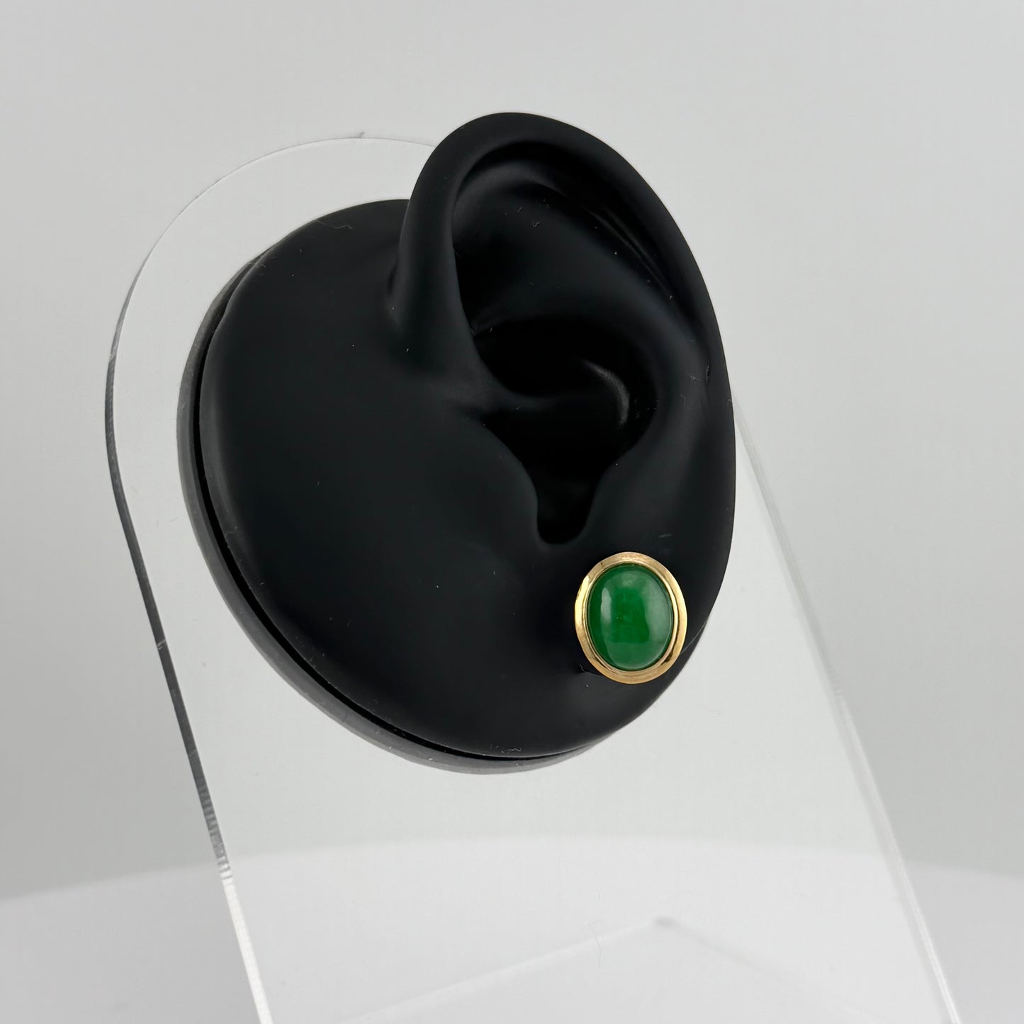 14k Gold Jade Earrings