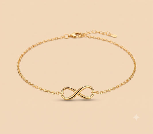 10K Gold Infinity Anklet