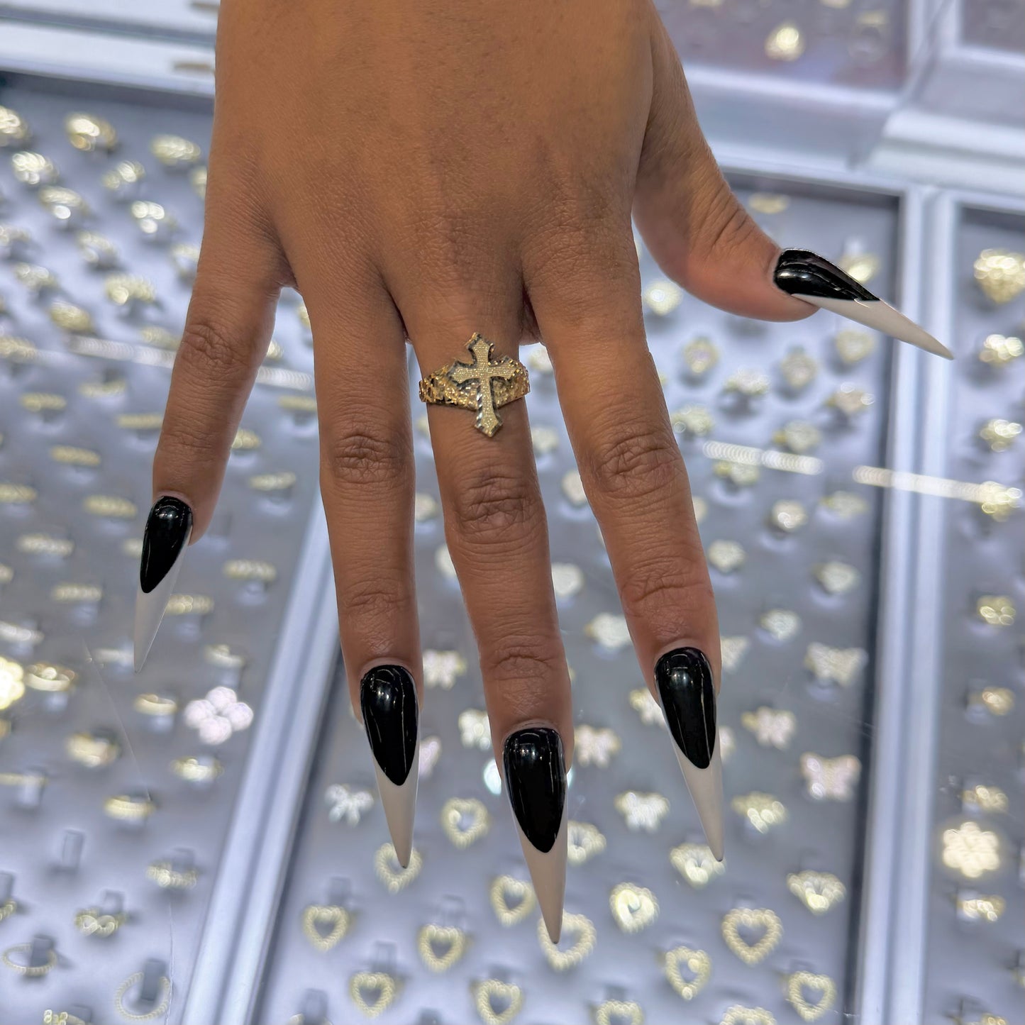 14k Gold Classic Legend Cross Nugget Ring