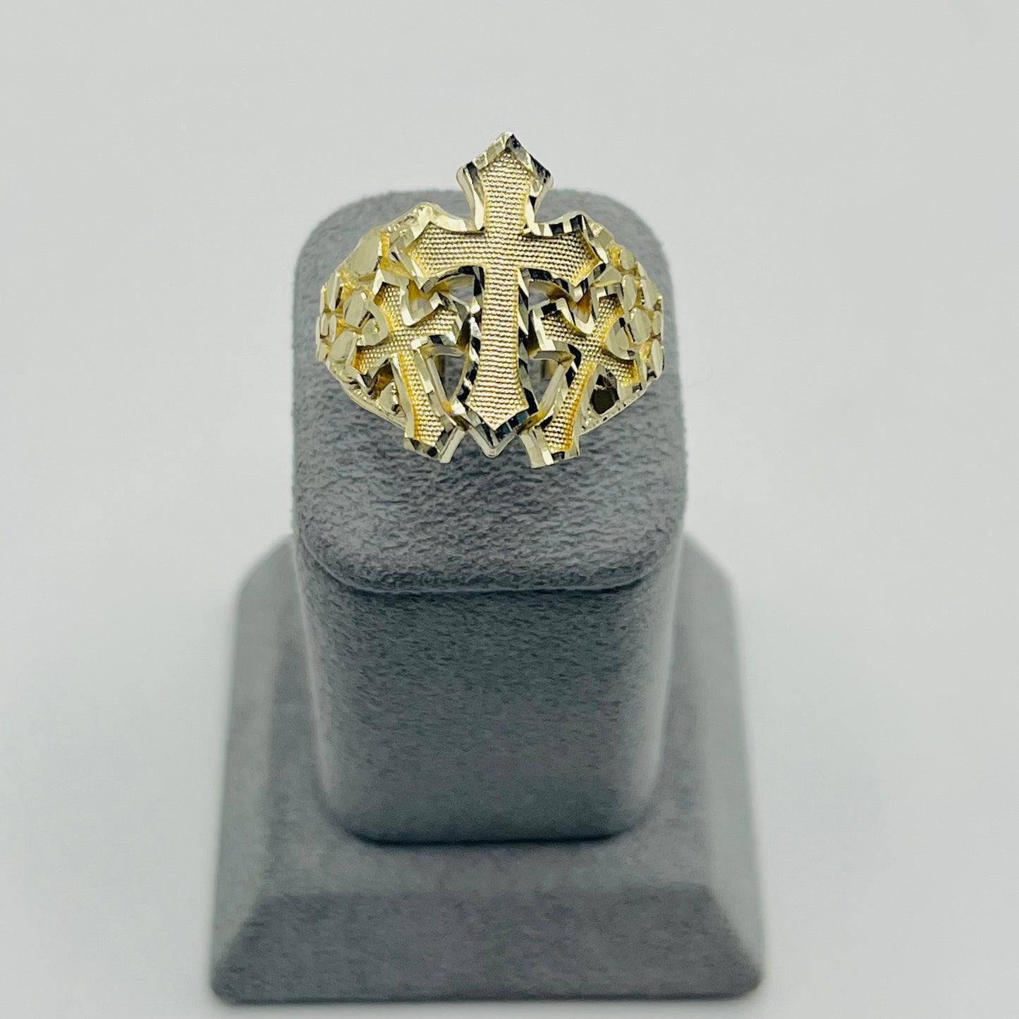 14k Gold Multi - Cross Nugget Ring (M)