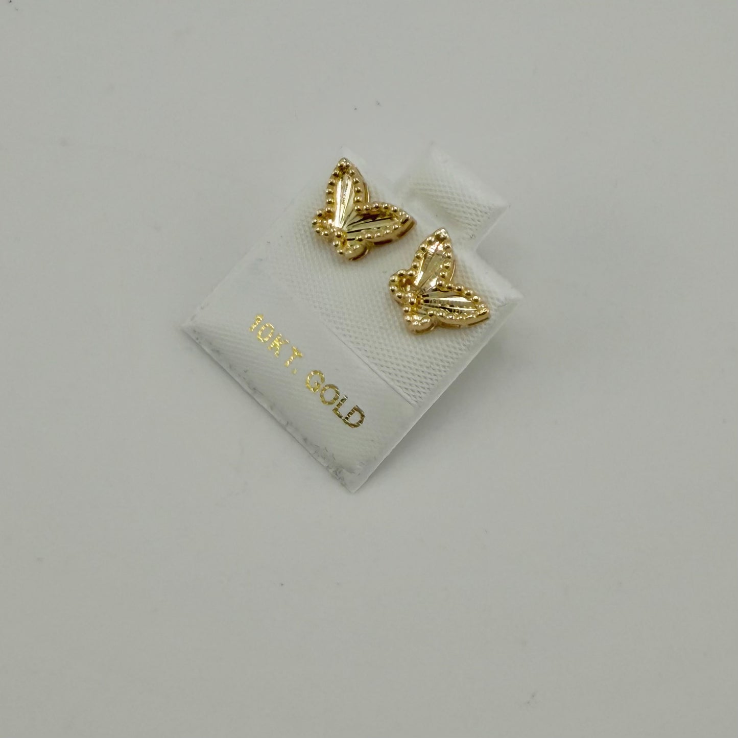 10K Gold Fancy Butterfly Earrings