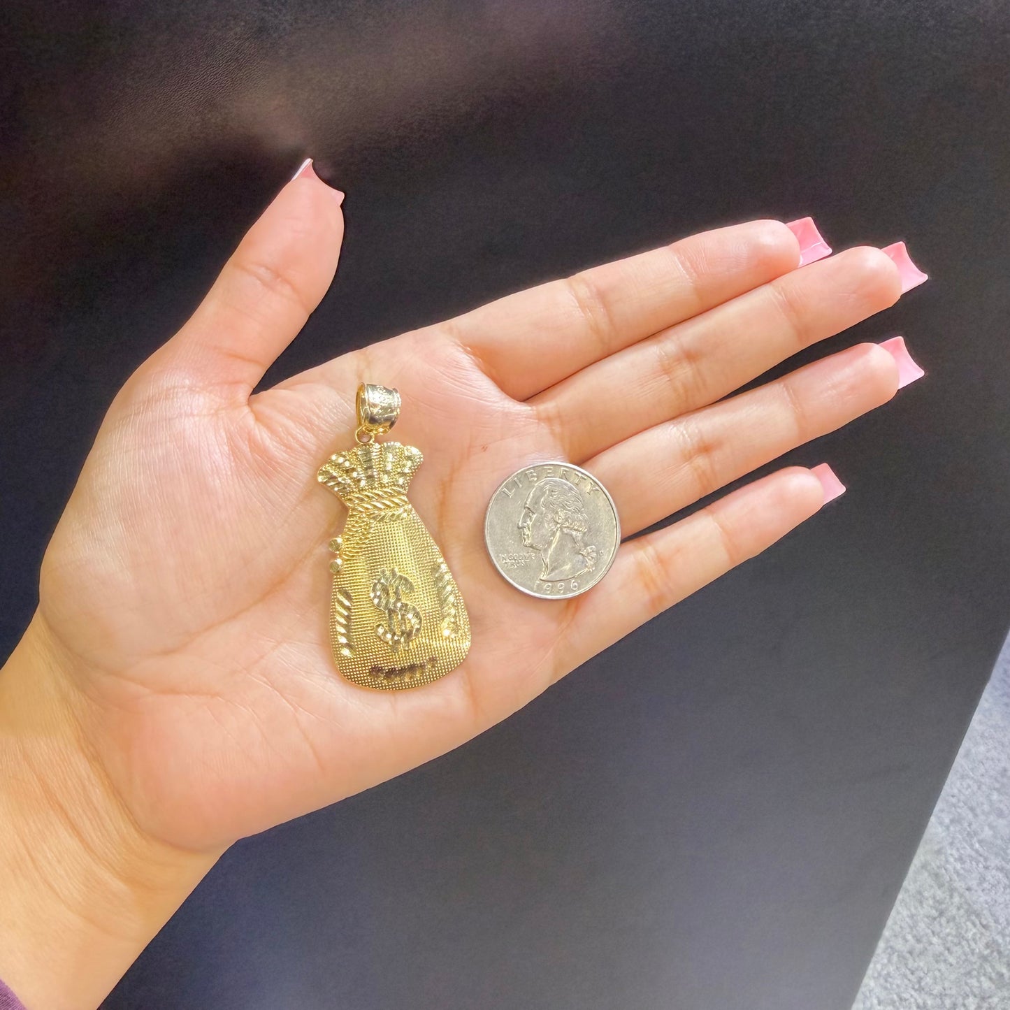 10K Gold Moneybag Charm (L)