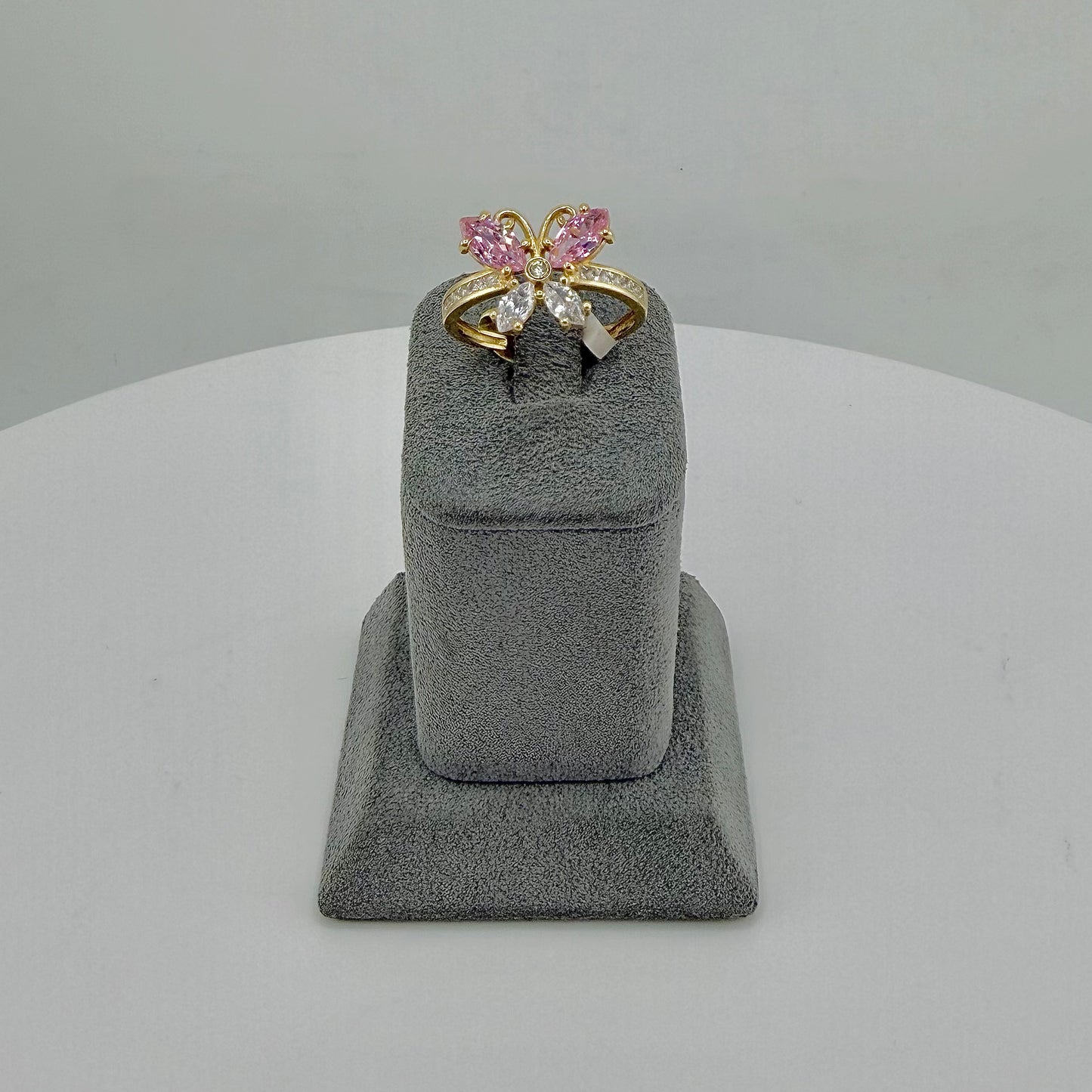 14k Gold Glow CZ Butterfly Ring