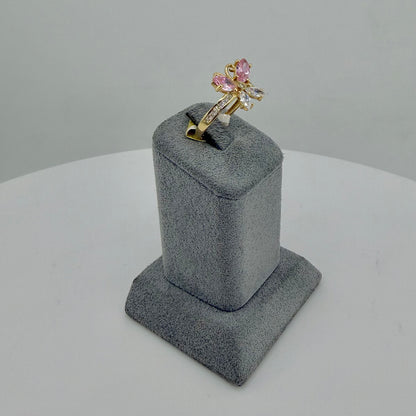14k Gold Glow CZ Butterfly Ring