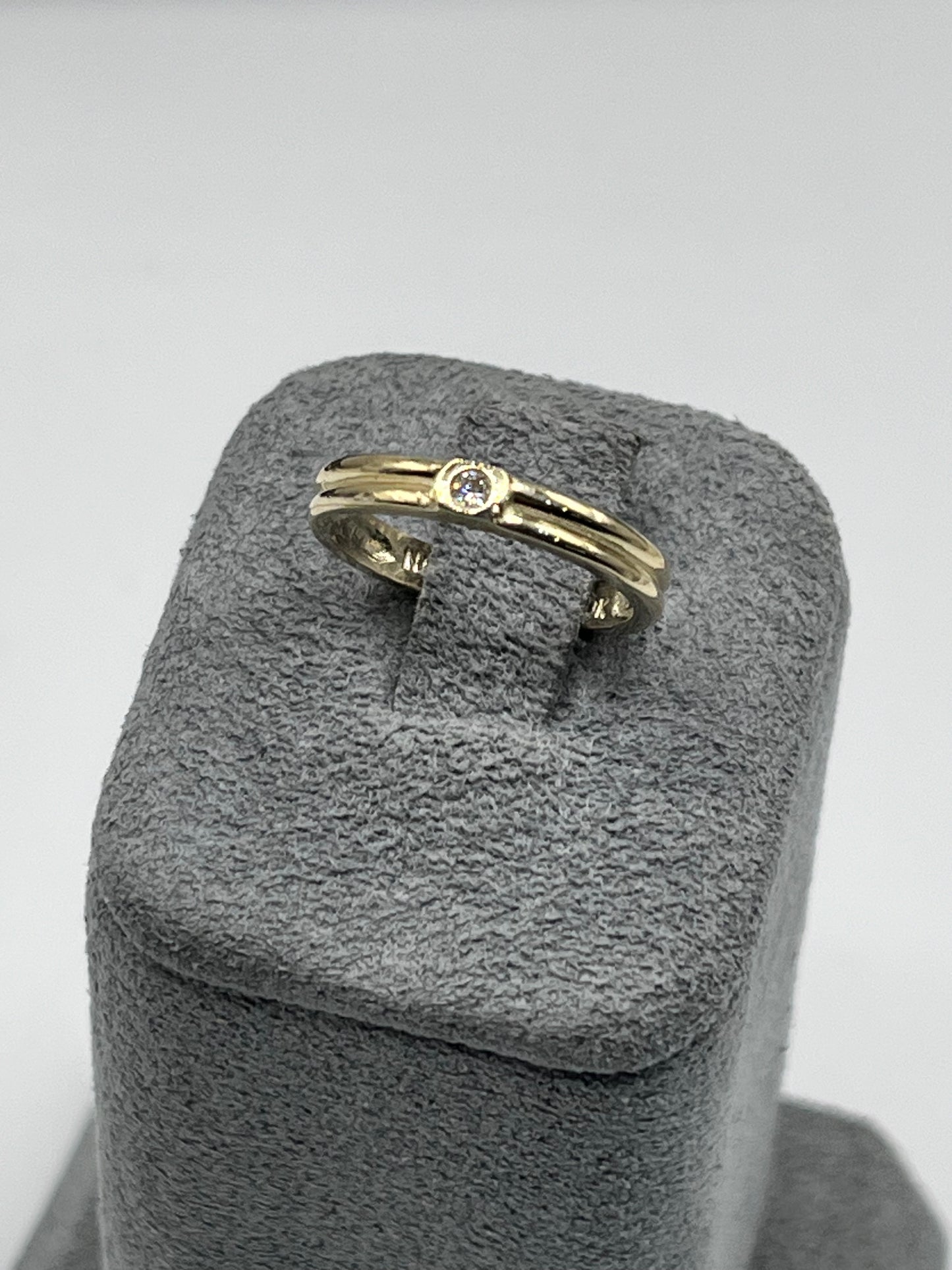 10K Gold White CZ Toe Ring