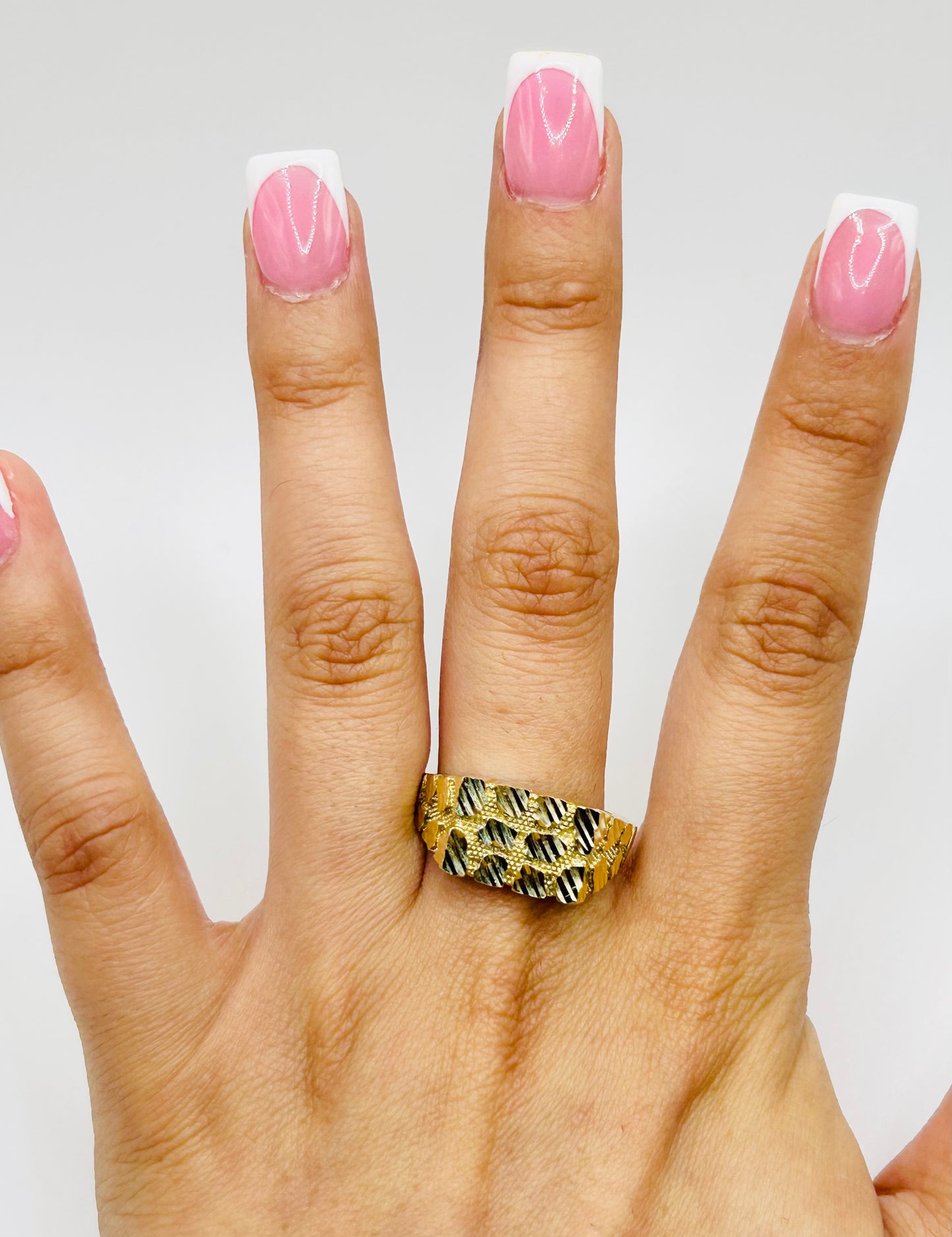 10k Gold Textured Nugget Ring