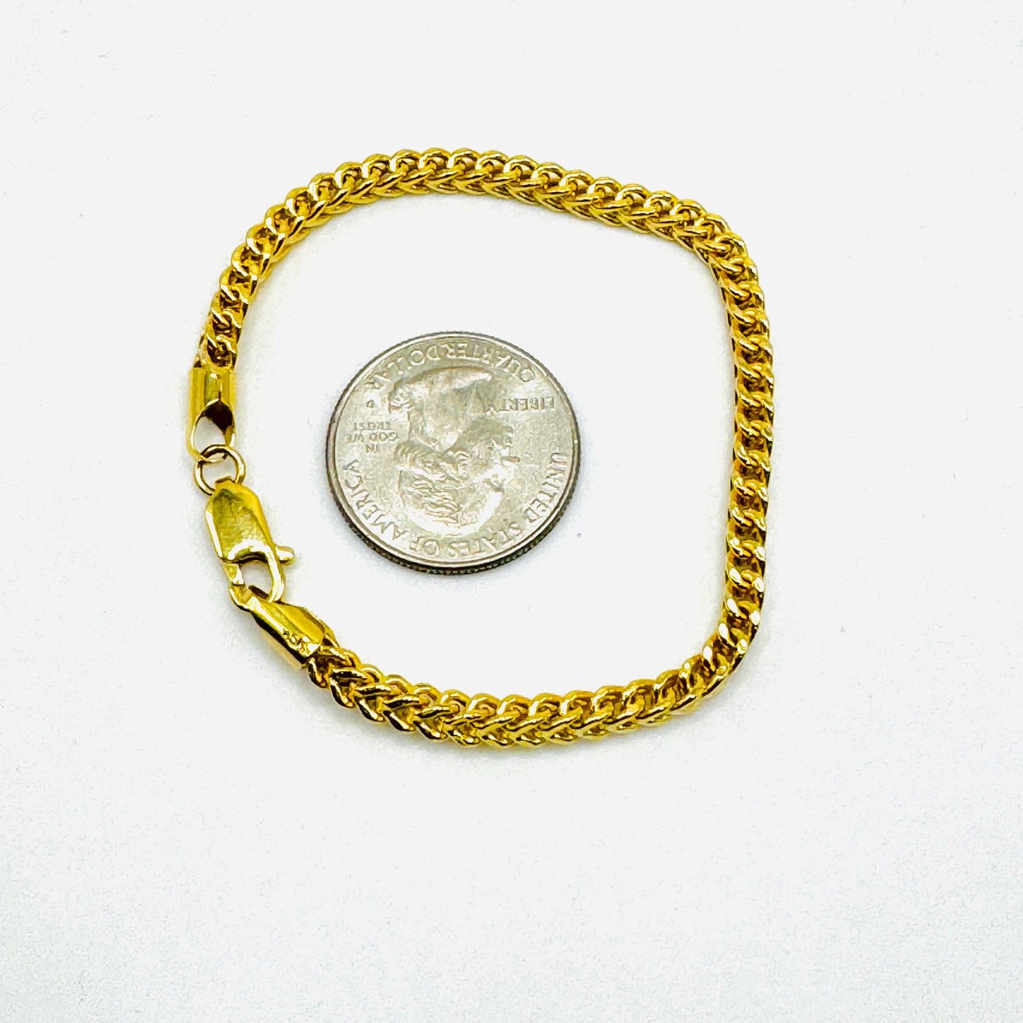 10K Gold 3.7mm Franco Bracelet