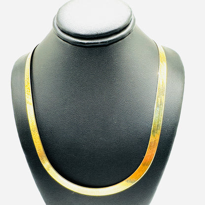 10K Gold 6mm Herringbone Chain