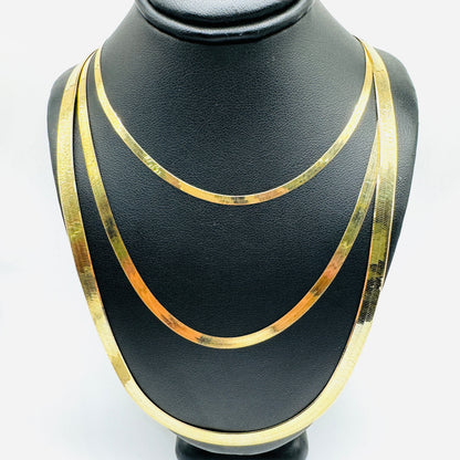 10K Gold 6mm Herringbone Chain