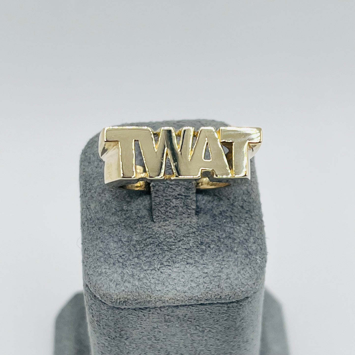 Custom Gold Chunky Name Ring