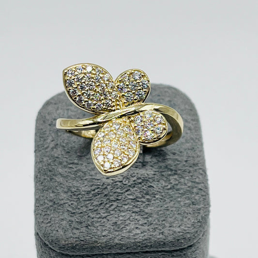 10K Gold Sideways Butterfly Ring