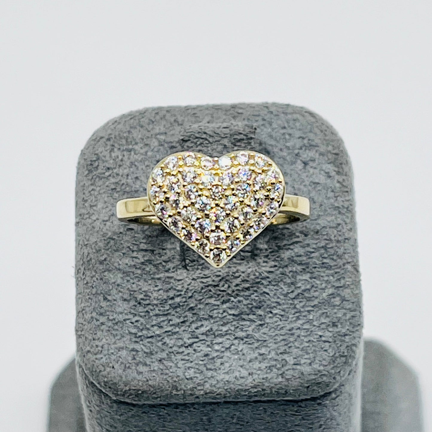 10K Gold CZ Heart Ring