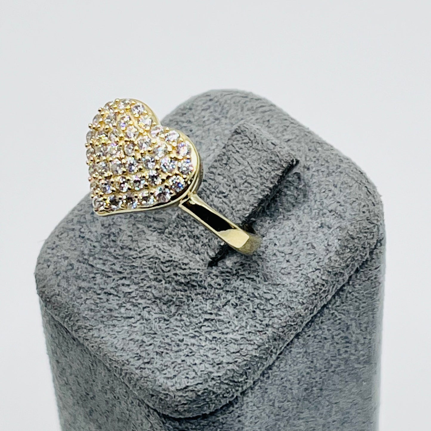 10K Gold CZ Heart Ring