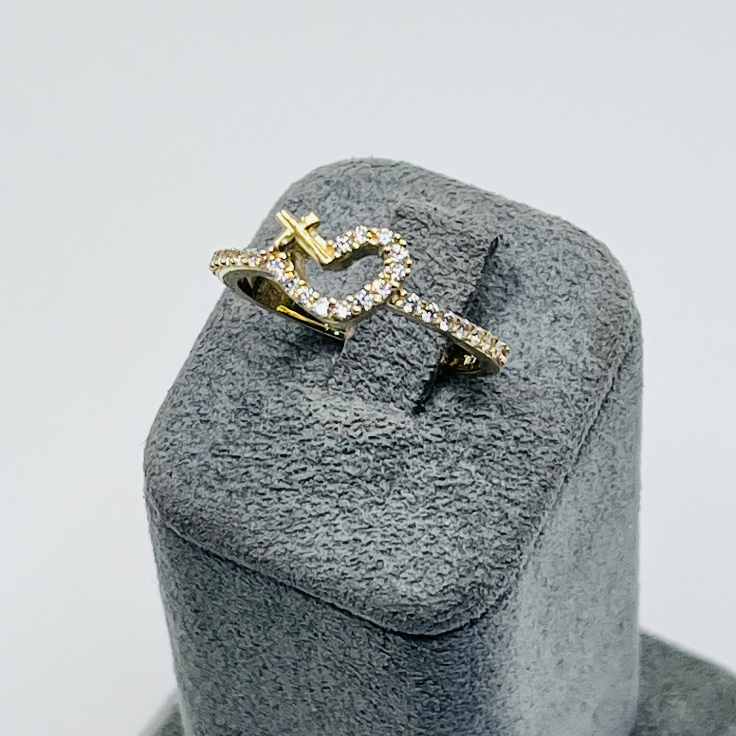 10K Gold "Cross My Heart" Ring