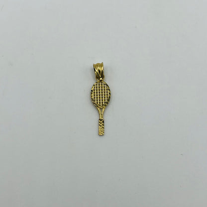 10k Gold Tennis Racket Charm