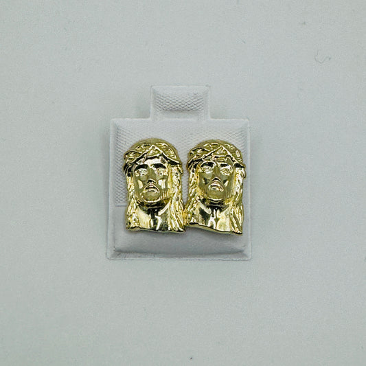 10K Gold Jesus Piece Earrings (SM)