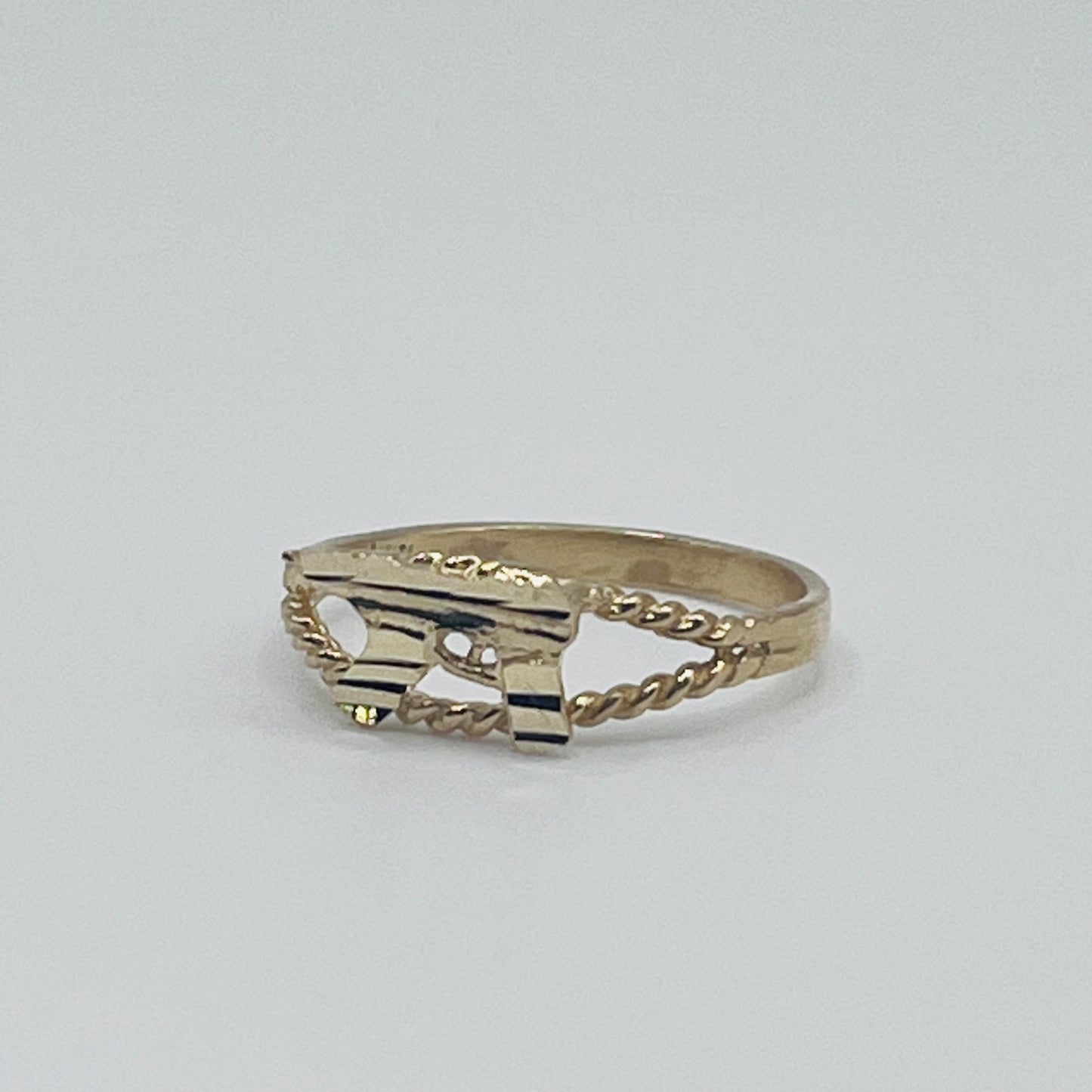 10K Gold Mini Gun Ring