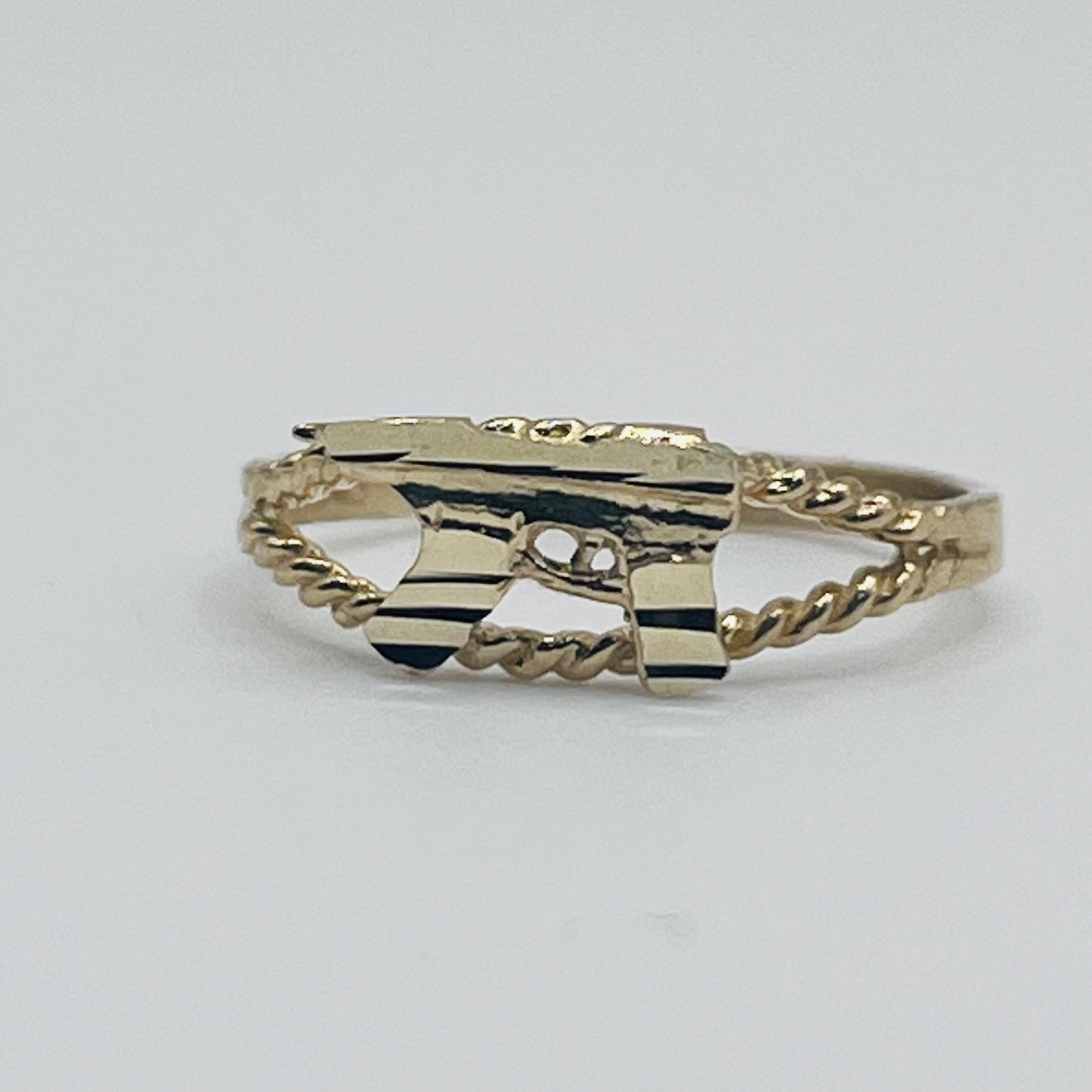 14K Gold Mini Gun Ring