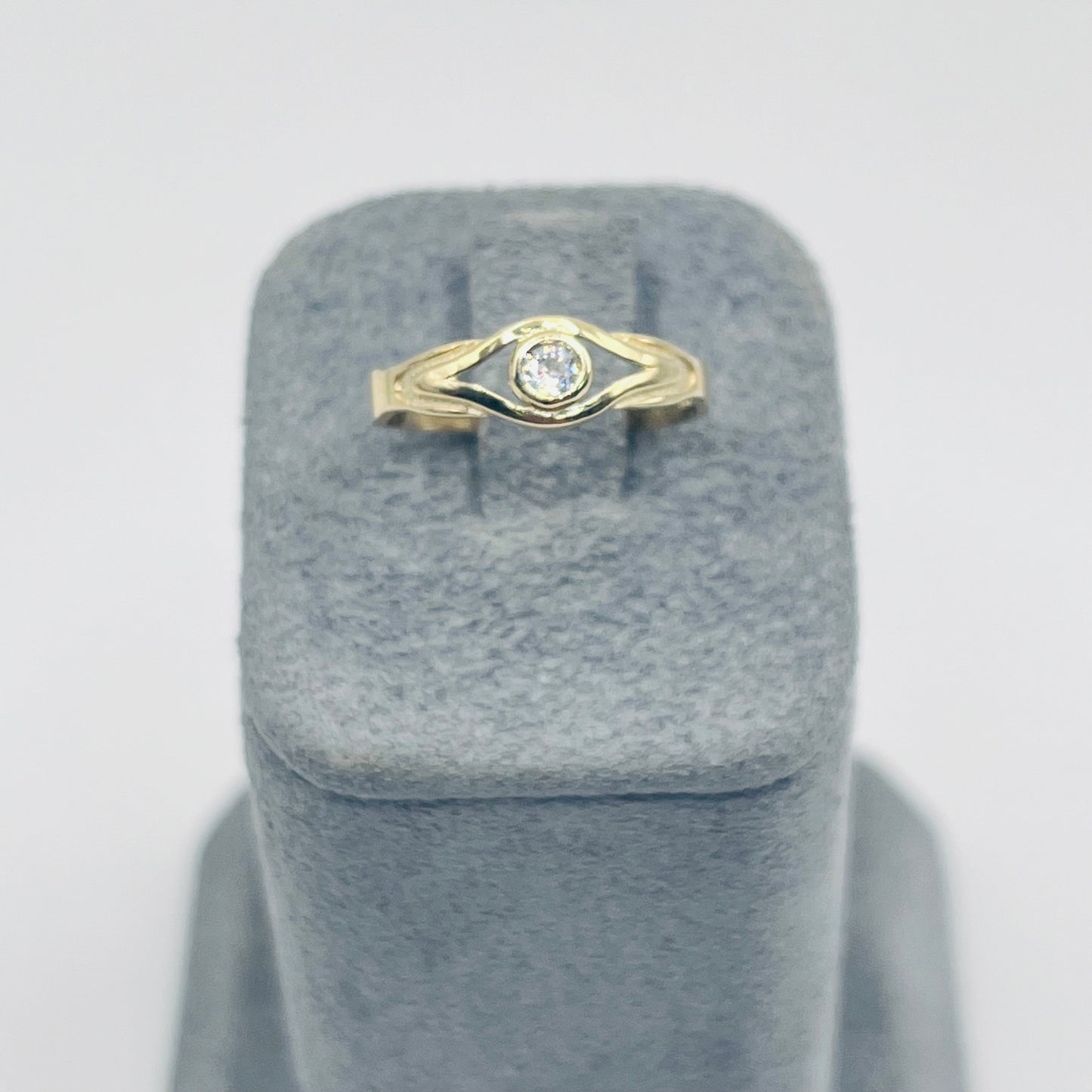 10K Gold White CZ Toe Ring