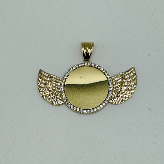 10K GoldAngel Wing Picture Pendant (M)