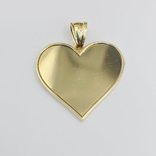 14K Gold Heart Picture Pendant