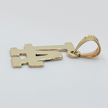 10K Gold LA Flat Charm