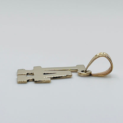 10K Gold LA Flat Charm