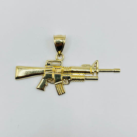 10K Gold Machine Gun Charm