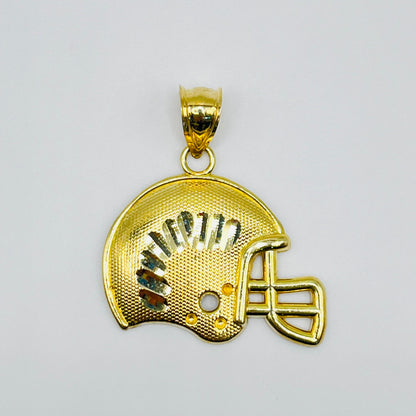 10K Gold Football Helmet Pendant